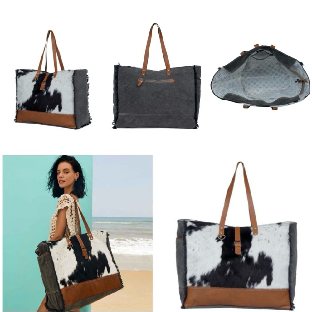 Matty Affair Canvas & Hairon Bag